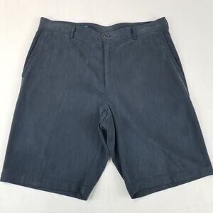 Tori Richard Shorts Mens 35 Blue Flat Front Chino Summer Casual Tencel